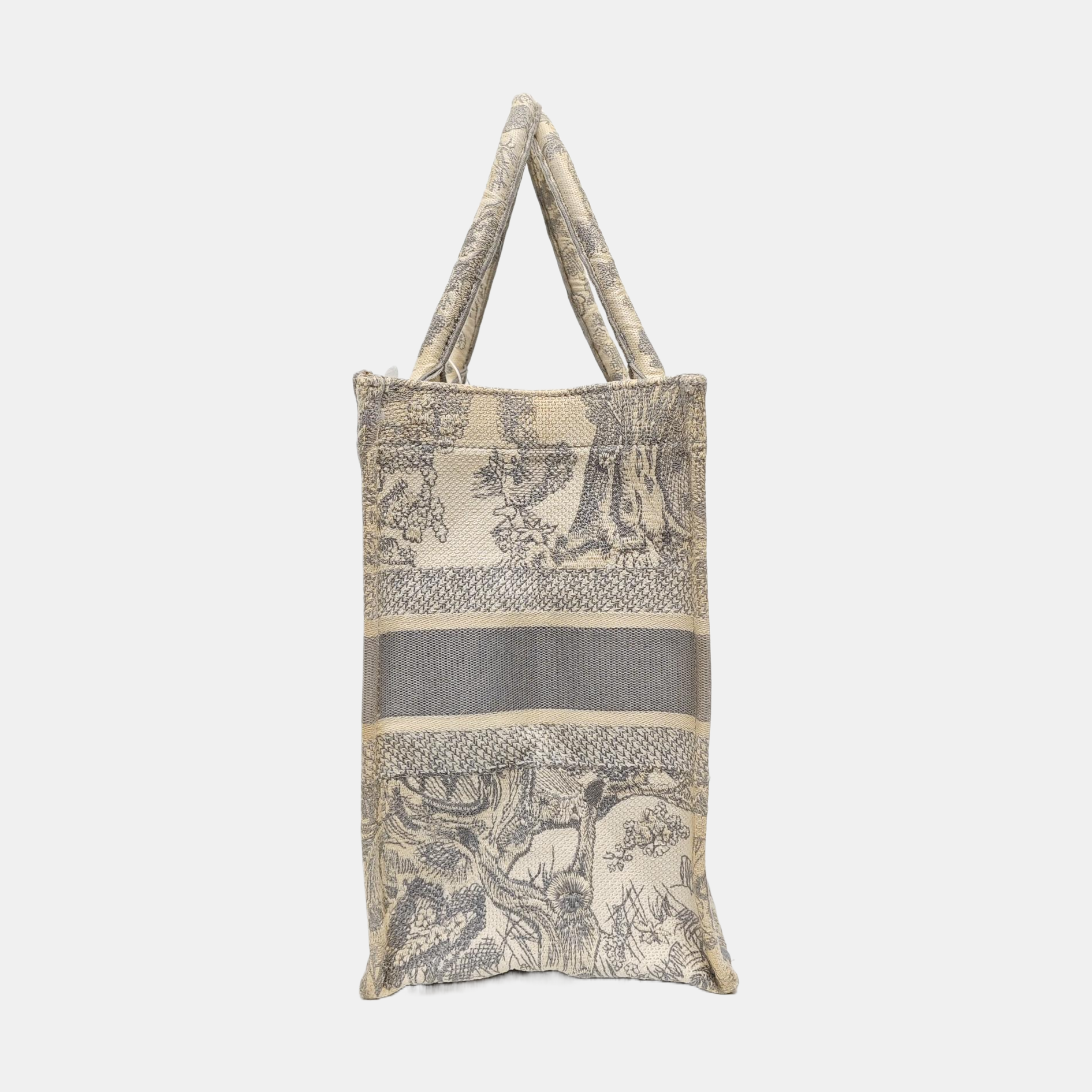 Authenticated pre-owned  Book Tote Medium Canvas Grey - Tote Bag at Looply