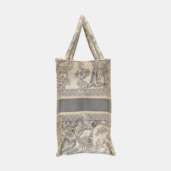 Authenticated pre-owned  Book Tote Medium Canvas Grey - Tote Bag at Looply