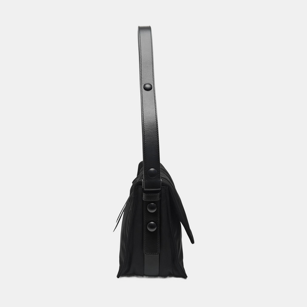 Nylon Shoulder Bag Small Black