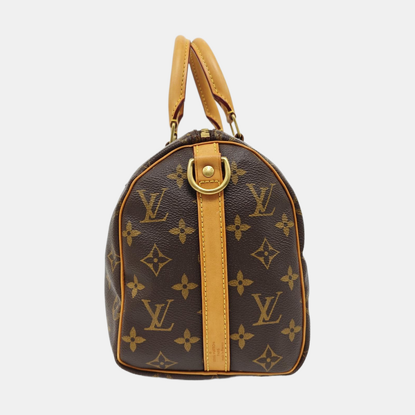 SPEEDY 25 Monogram Coated Canvas Brown