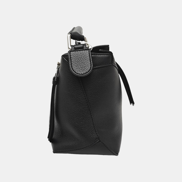 Puzzle Edge Small Calfskin Black