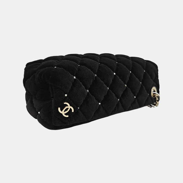 Quilted Velvet Black