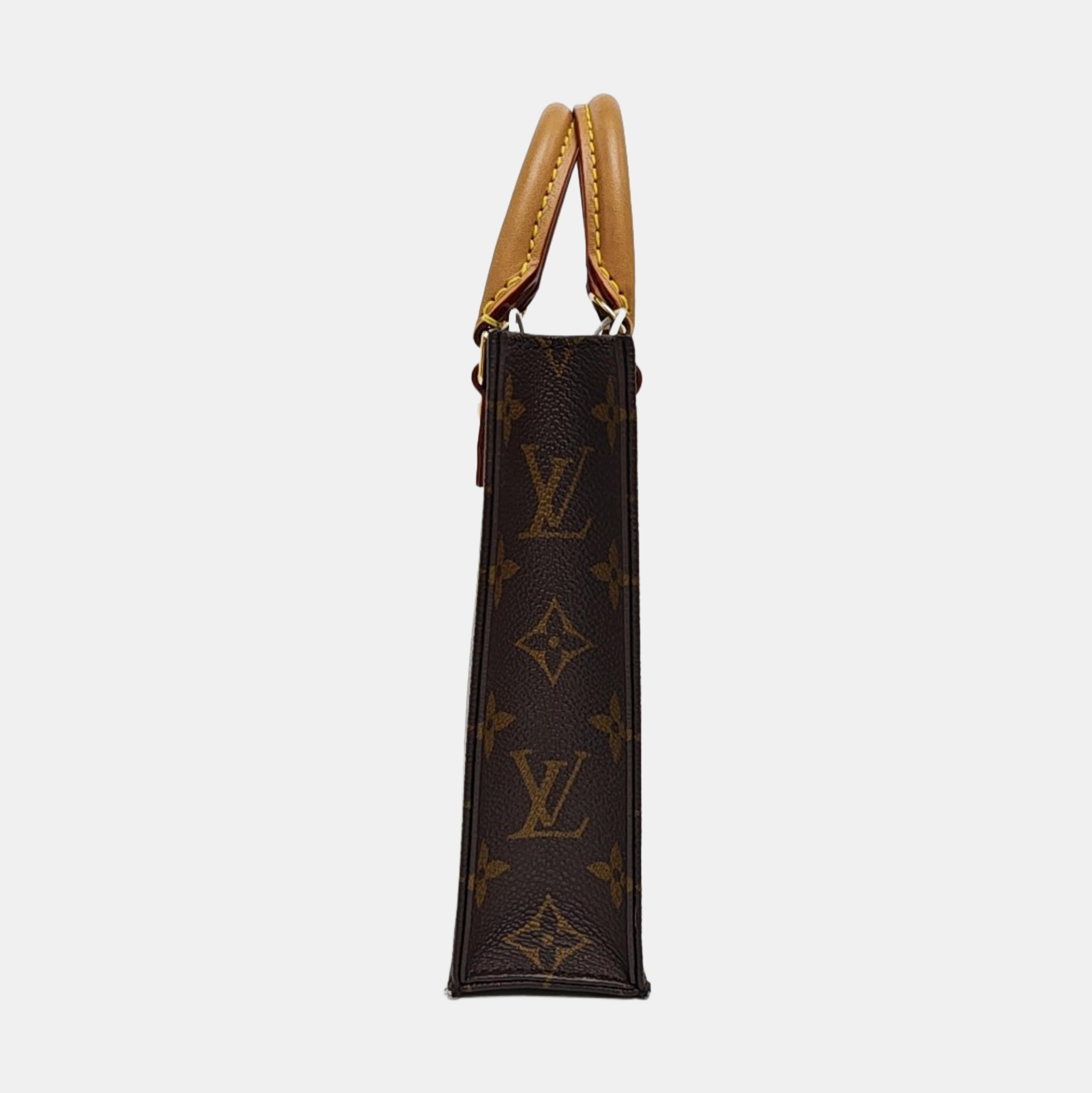 SAC PLAT Mini Monogram Coated Canvas Brown