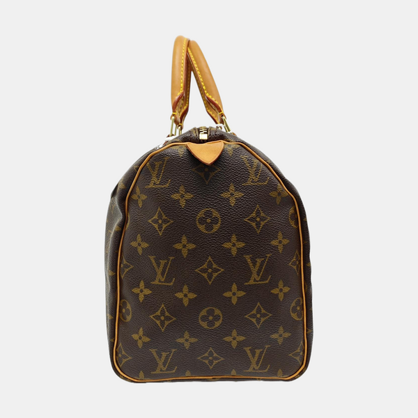 SPEEDY 30 Monogram Coated Canvas Brown