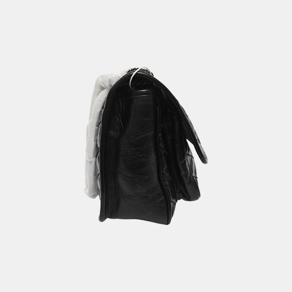 NIKI Small Chevron Calfskin Black
