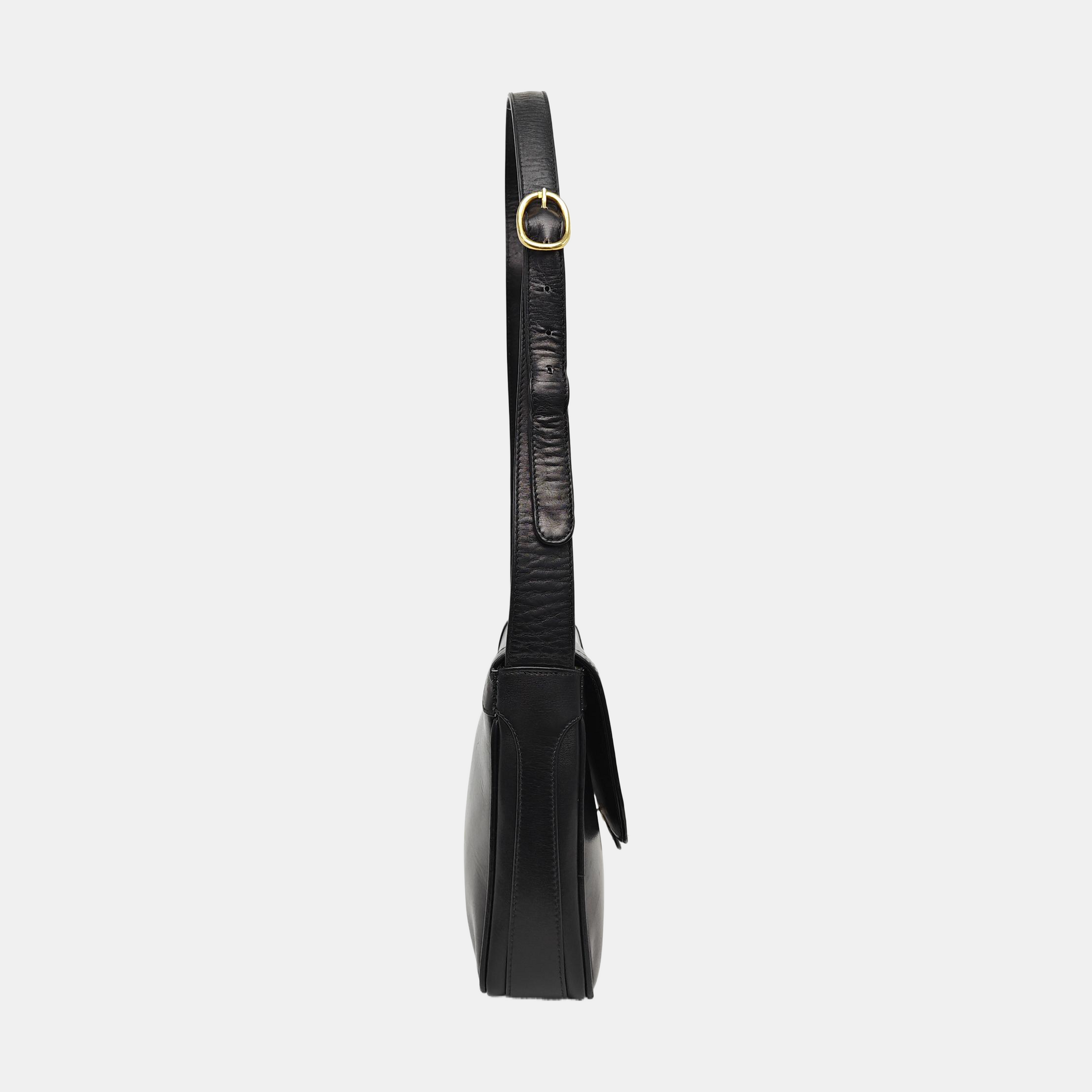 Calfskin Shoulder Bag Black