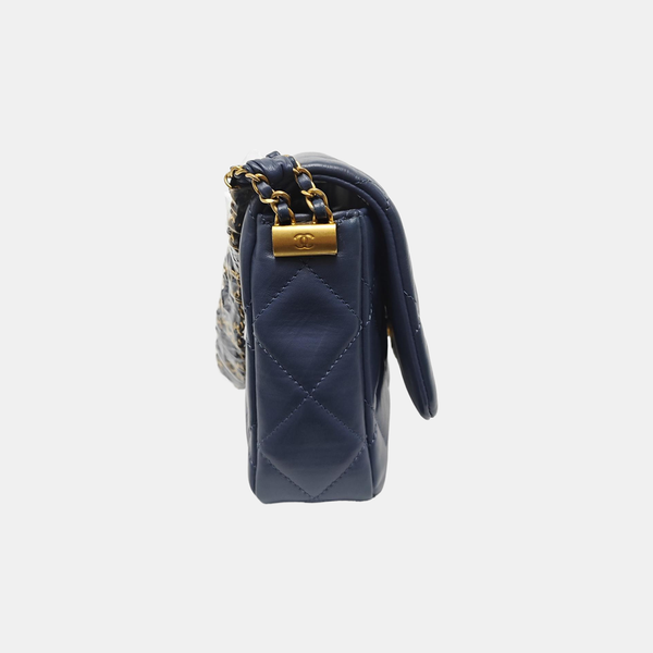 Quilted Calfskin Blue