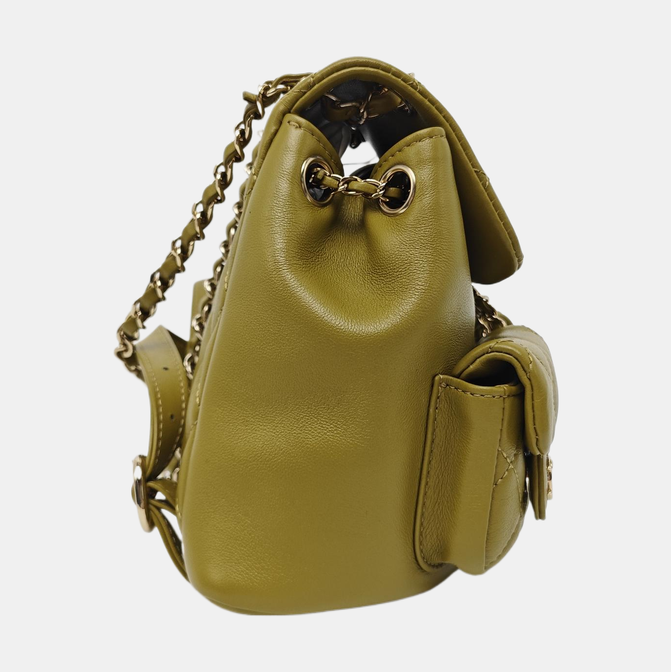 DUMA Small Quilted Calfskin Green