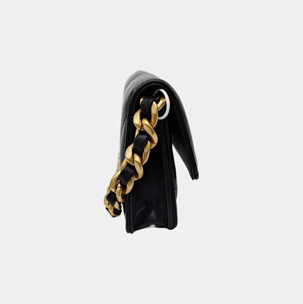 CHANEL 19 Small Quilted Lambskin Black