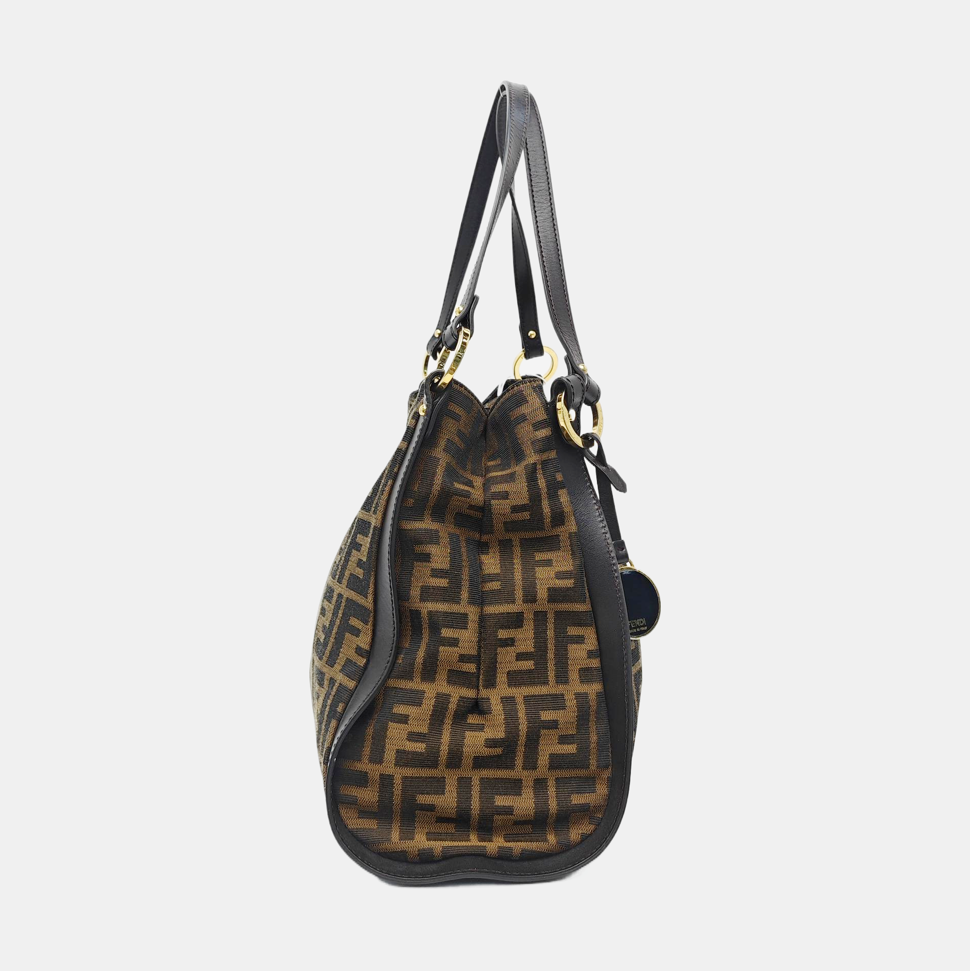Canvas Top Handle Bag Brown