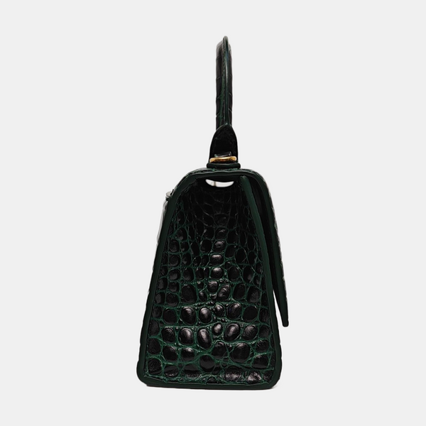 Hourglass Small Calfskin Green
