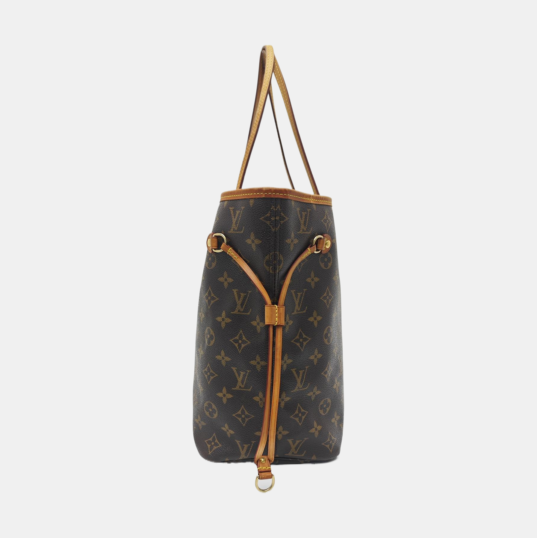 NEVERFULL MM Monogram Coated Canvas Brown