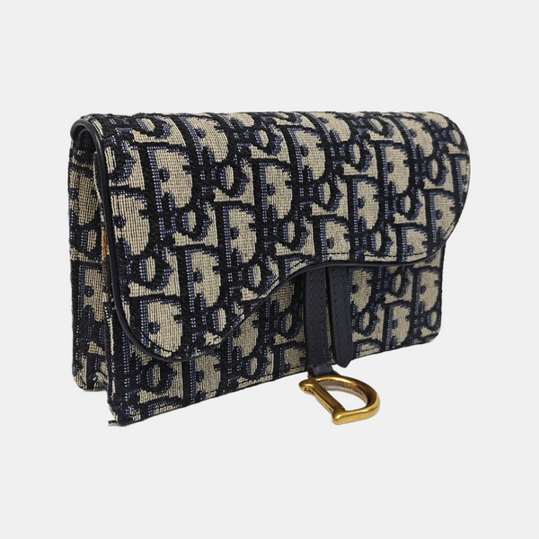 Saddle Mini Oblique Canvas Blue