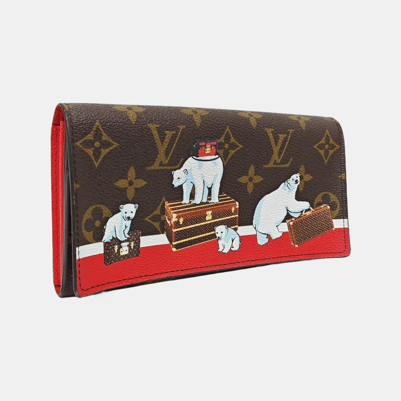 SARAH Monogram Coated Canvas Brown