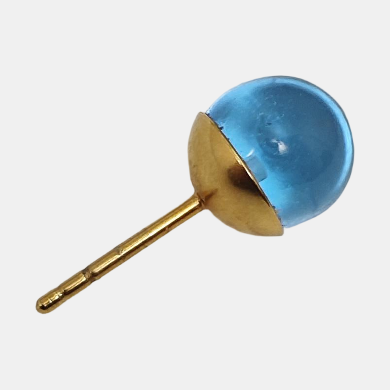 Dior Tribales Metal Blue Stud Earrings