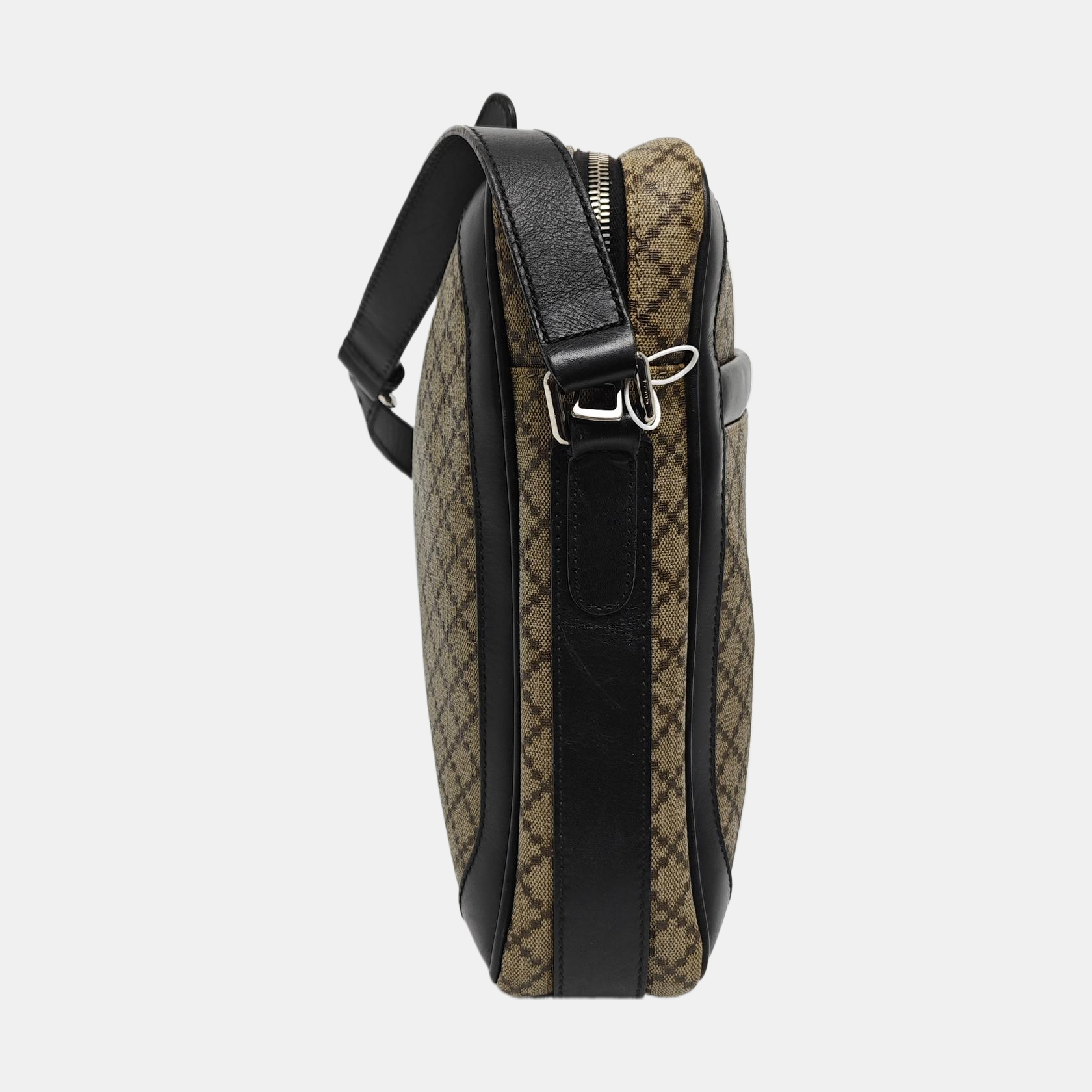 Coated Canvas Crossbody Bag Beige