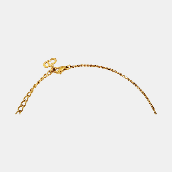 Lucky Square Metal Gold Necklace