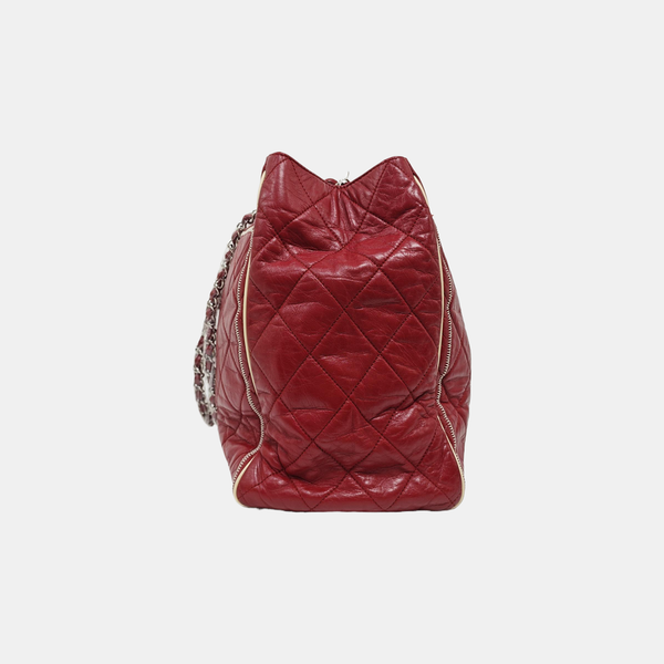 Quilted Lambskin Shoulder Bag Red