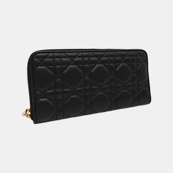 Cannage Calfskin Wallet Black