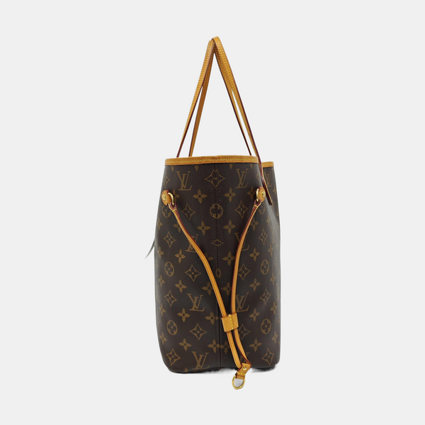 NEVERFULL MM Monogram Coated Canvas Brown