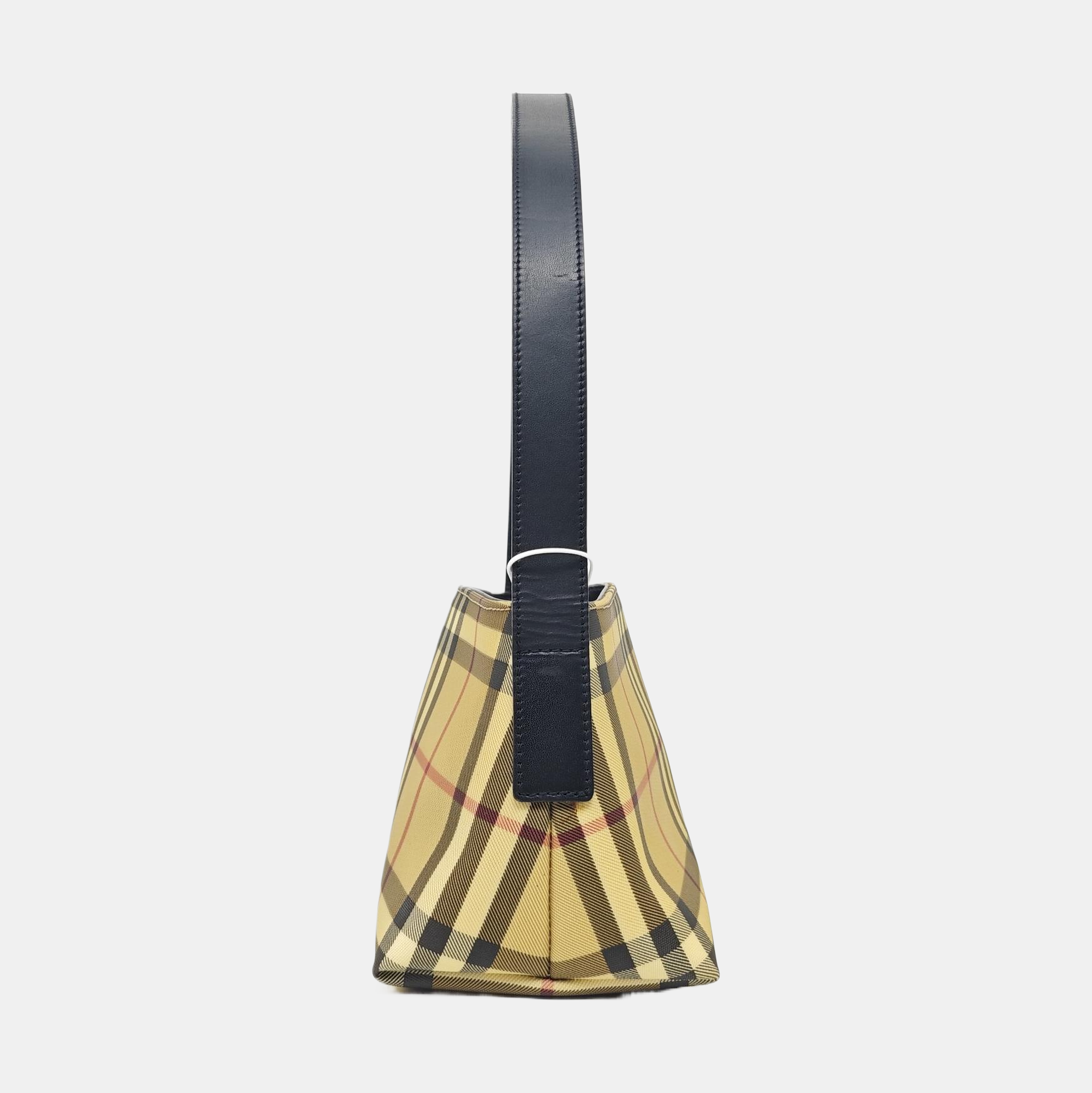 Coated Canvas Top Handle Bag Brown