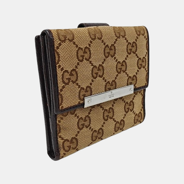 Signature Monogram Canvas Beige Wallet
