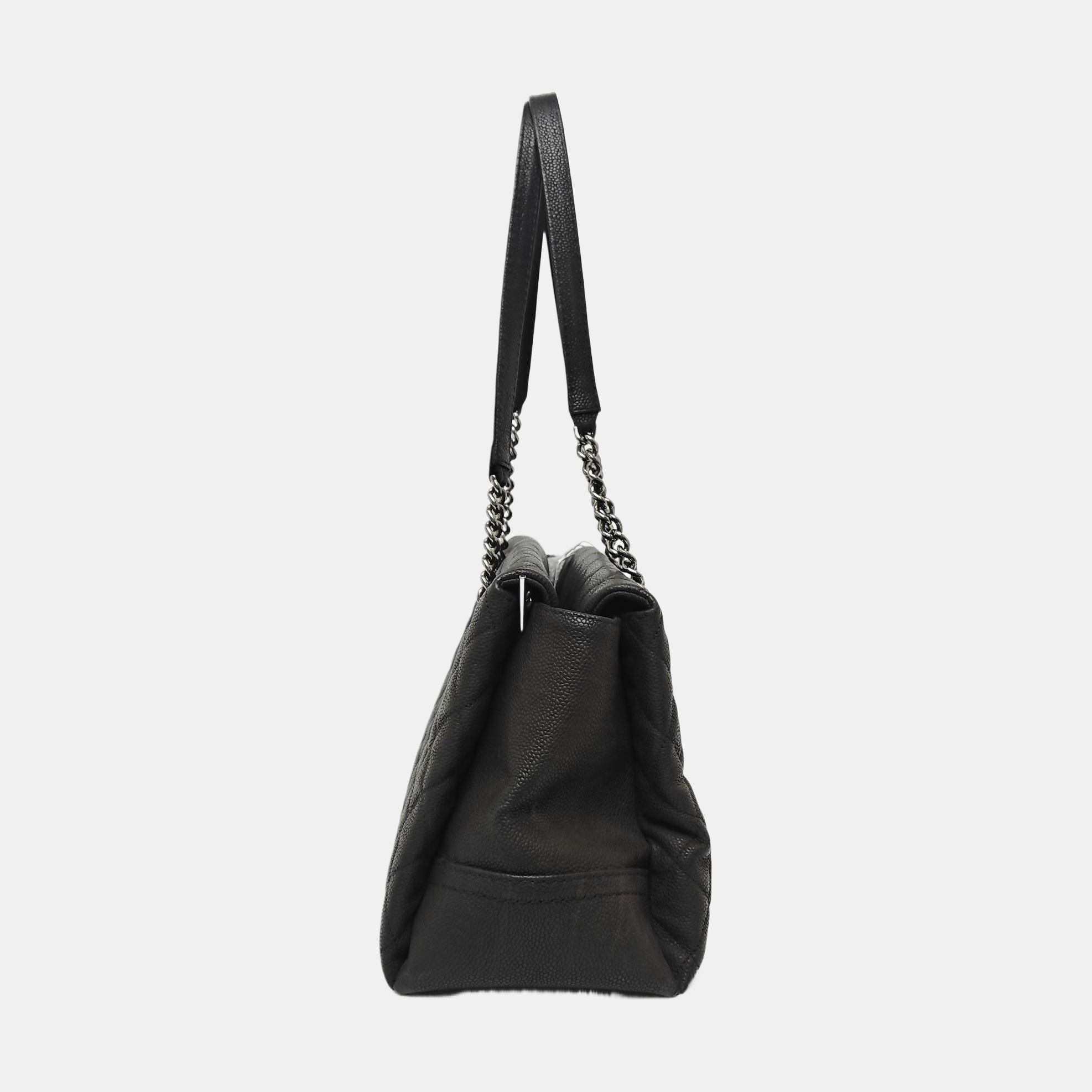 Quilted Grained Calfskin Black