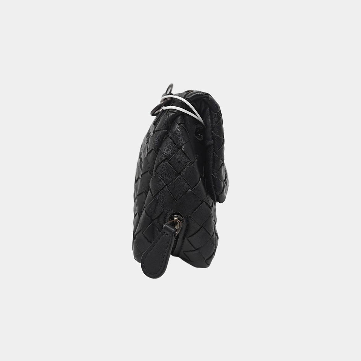 Bolso Messenger Mini de Piel de Cordero Negro