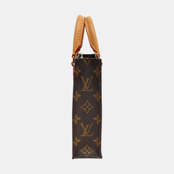 SAC PLAT Mini Monogram Coated Canvas Brown