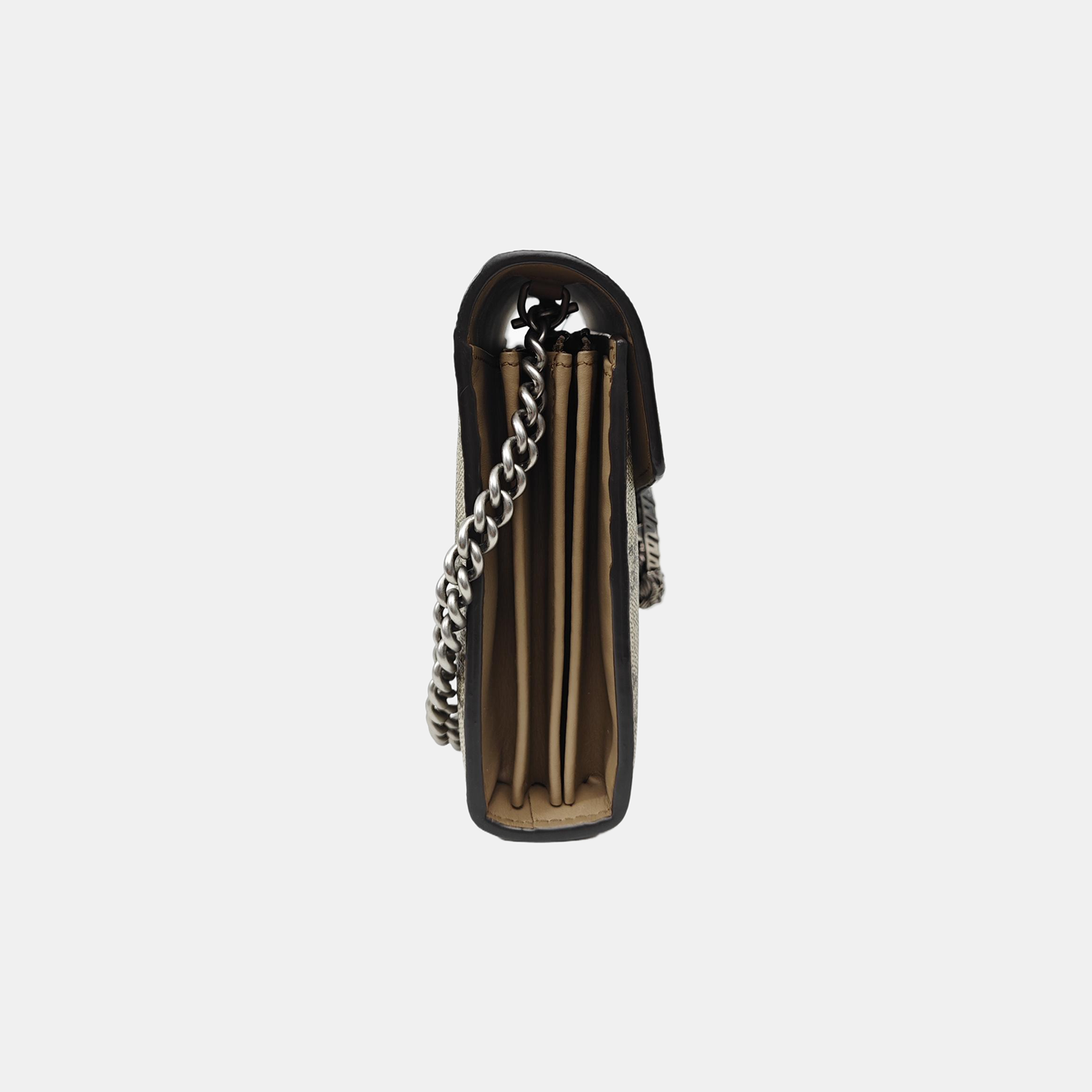 Dionysus Mini Monogram Coated Canvas Black