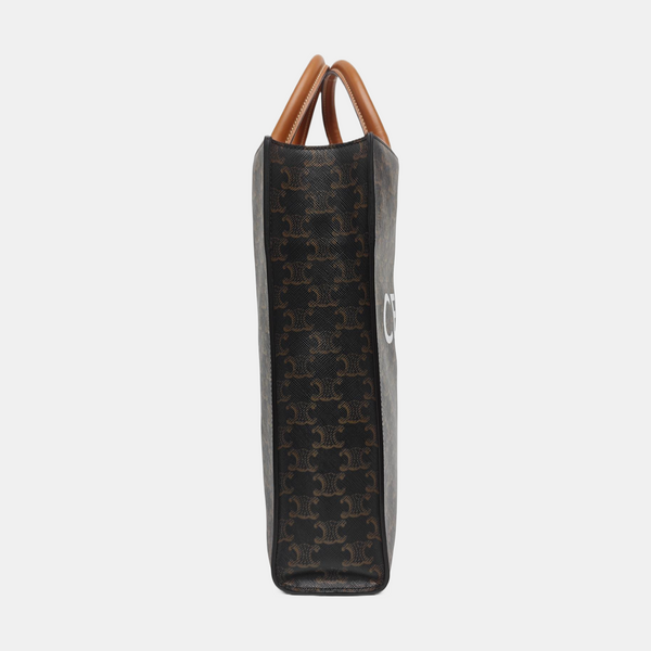 CABAS CELINE Small Coated Canvas Brown