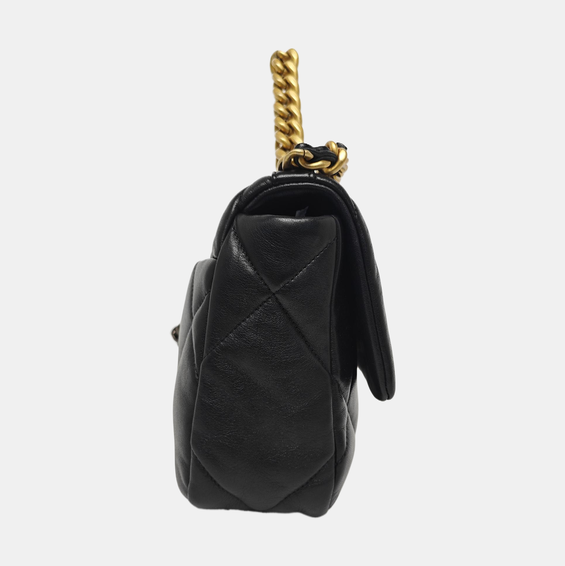 CHANEL 19 Small Quilted Lambskin Black