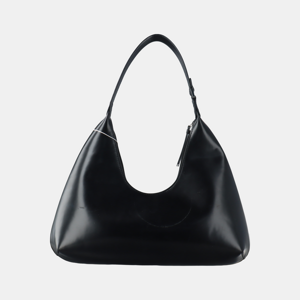 Leather Shoulder Bag Black