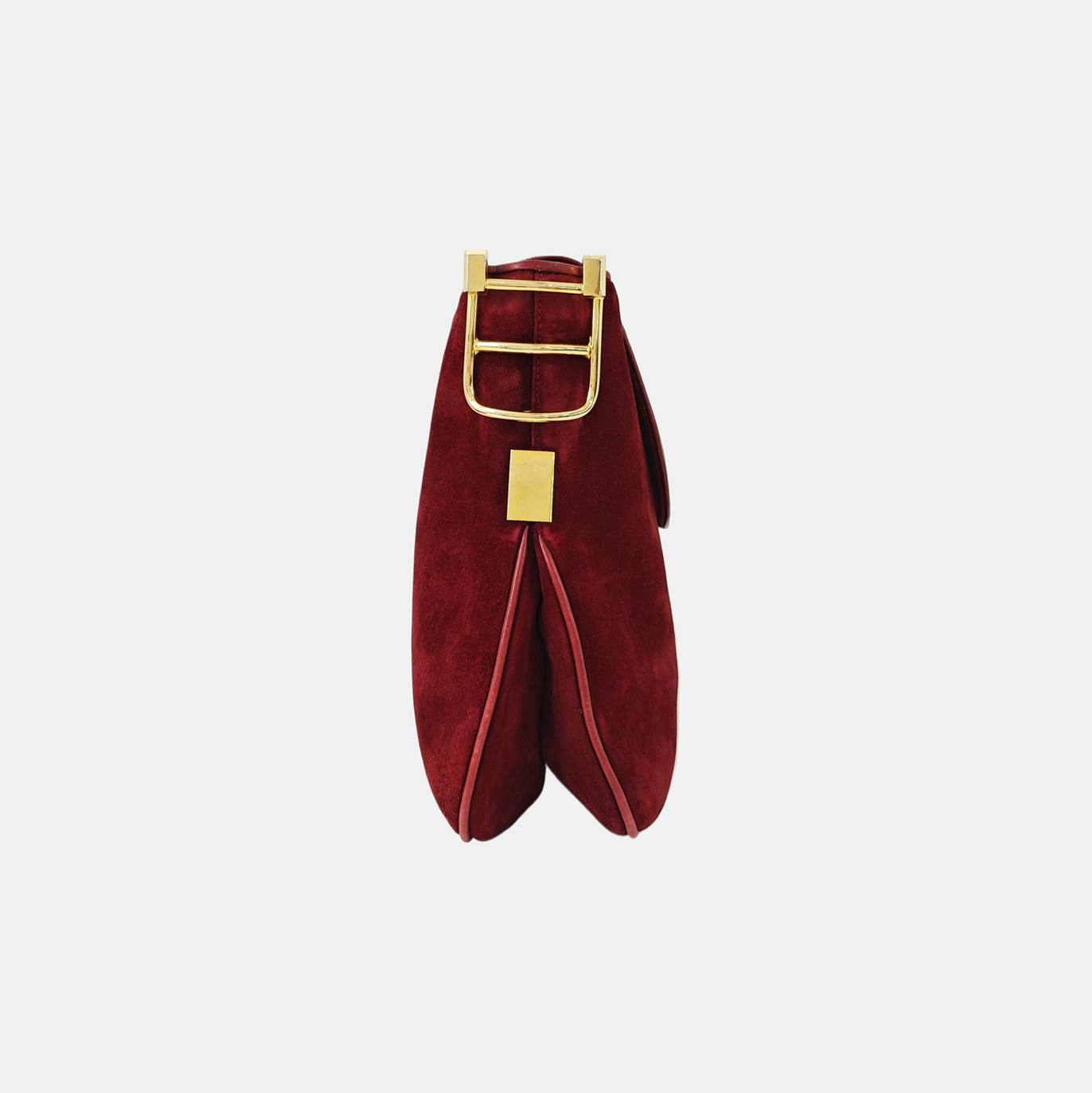 Suede Shoulder Bag Red