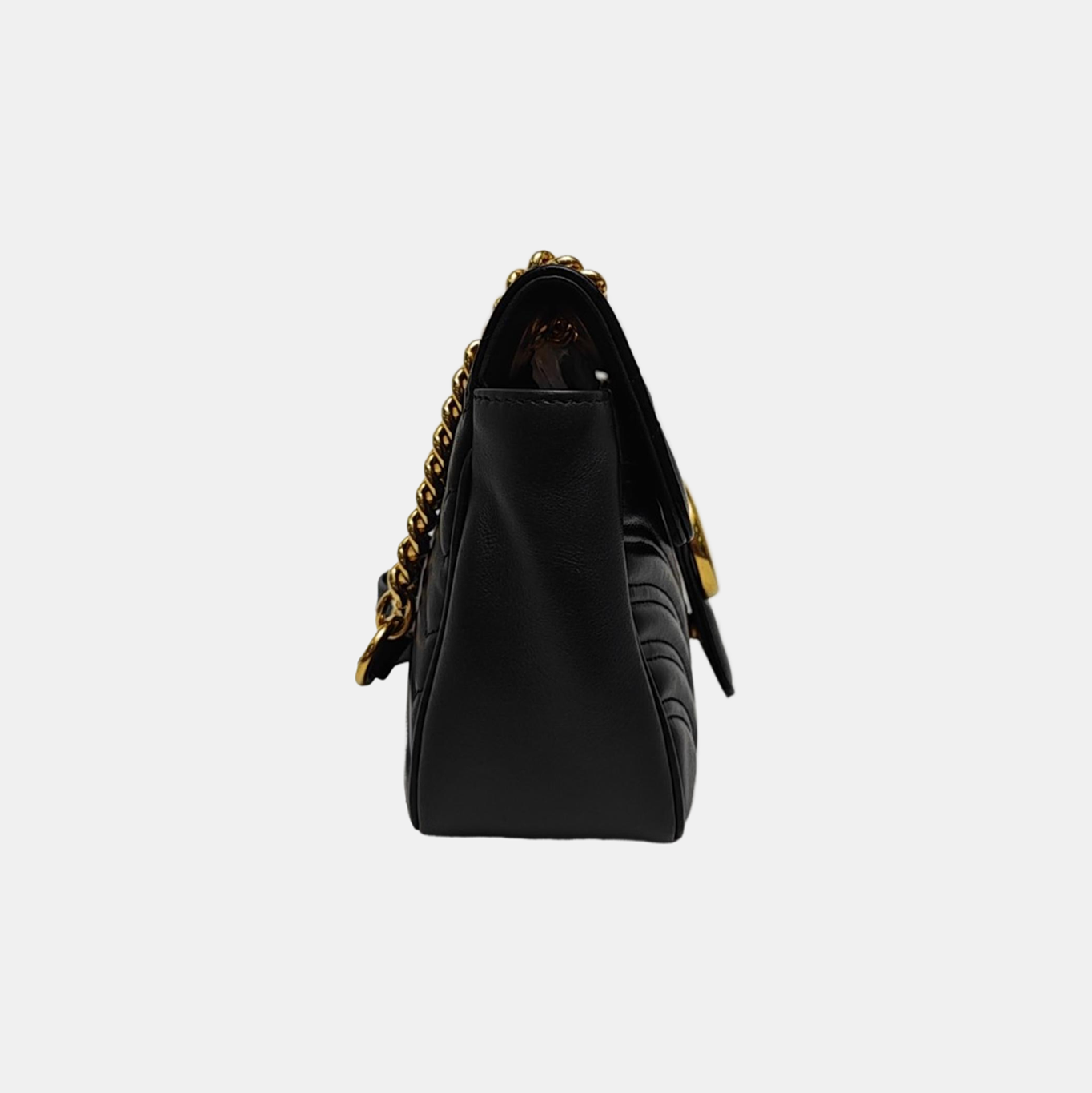 GG Marmont Medium Quilted Calfskin Black
