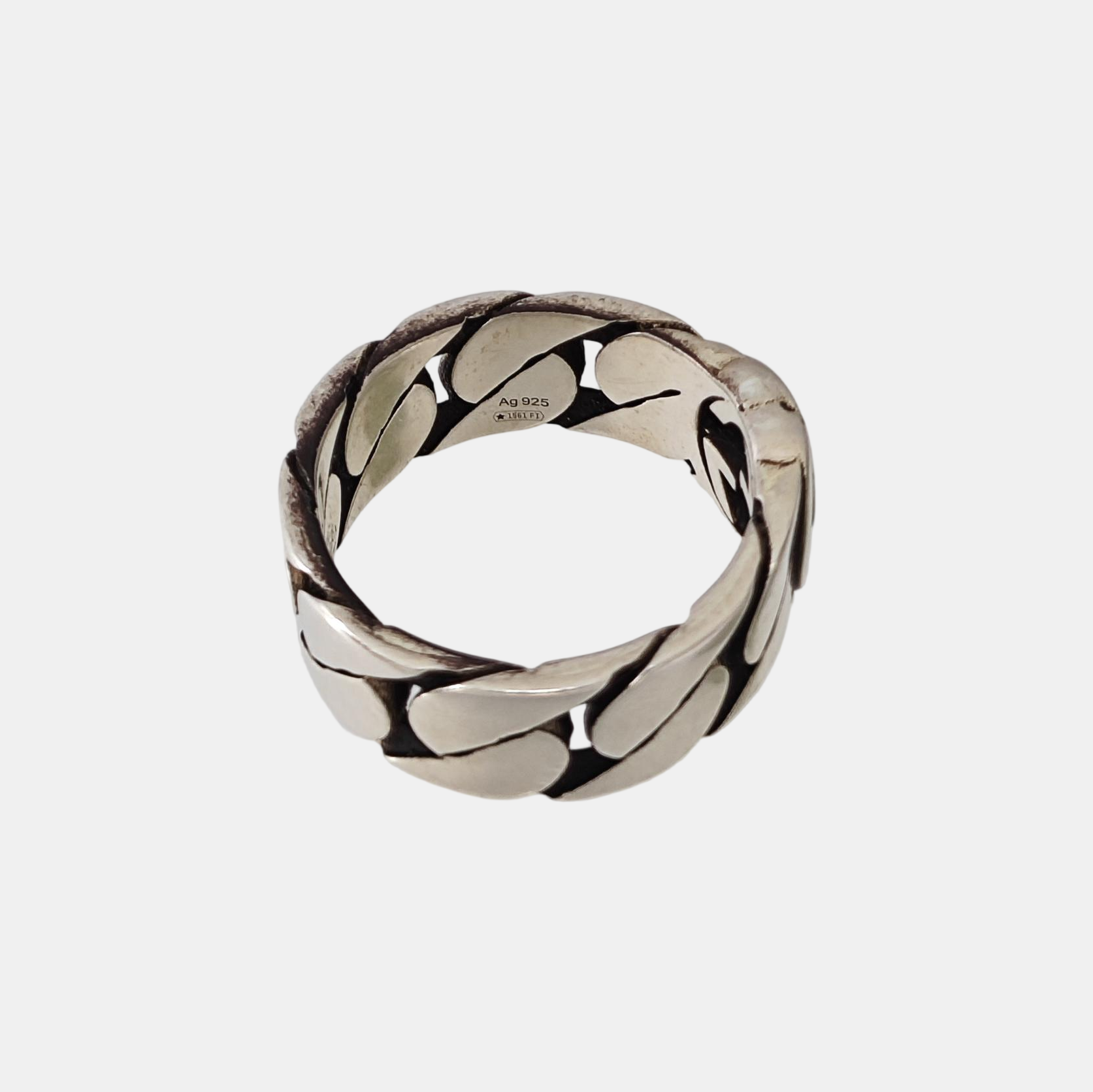 Interlocking G 925 Sterling Silver Ring HK 14
