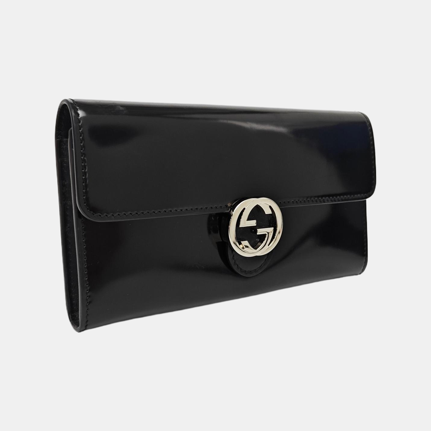 Interlocking G Small Calfskin Black Wallet