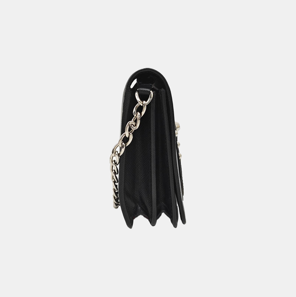 Saffiano Calfskin Shoulder Bag Black