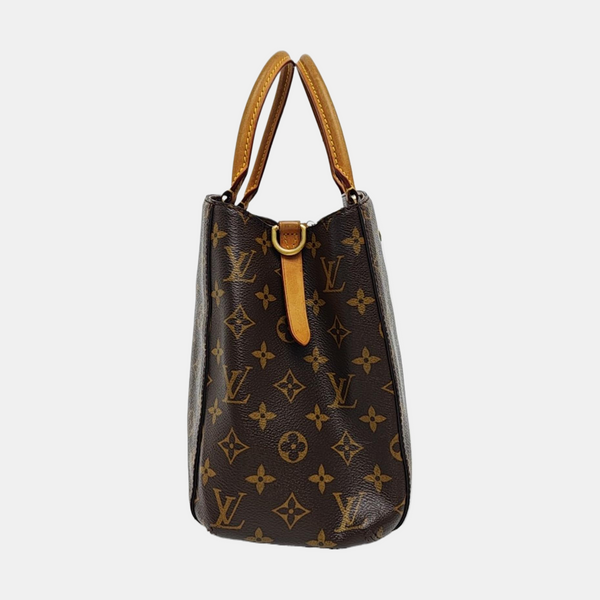 MONTAIGNE GM Monogram Coated Canvas Brown