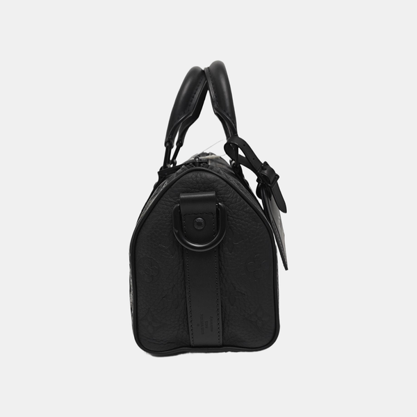KEEPALL 25 Monogram Calfskin Black