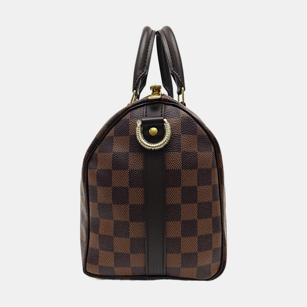 SPEEDY 25 Damier Ebene Coated Canvas Brown