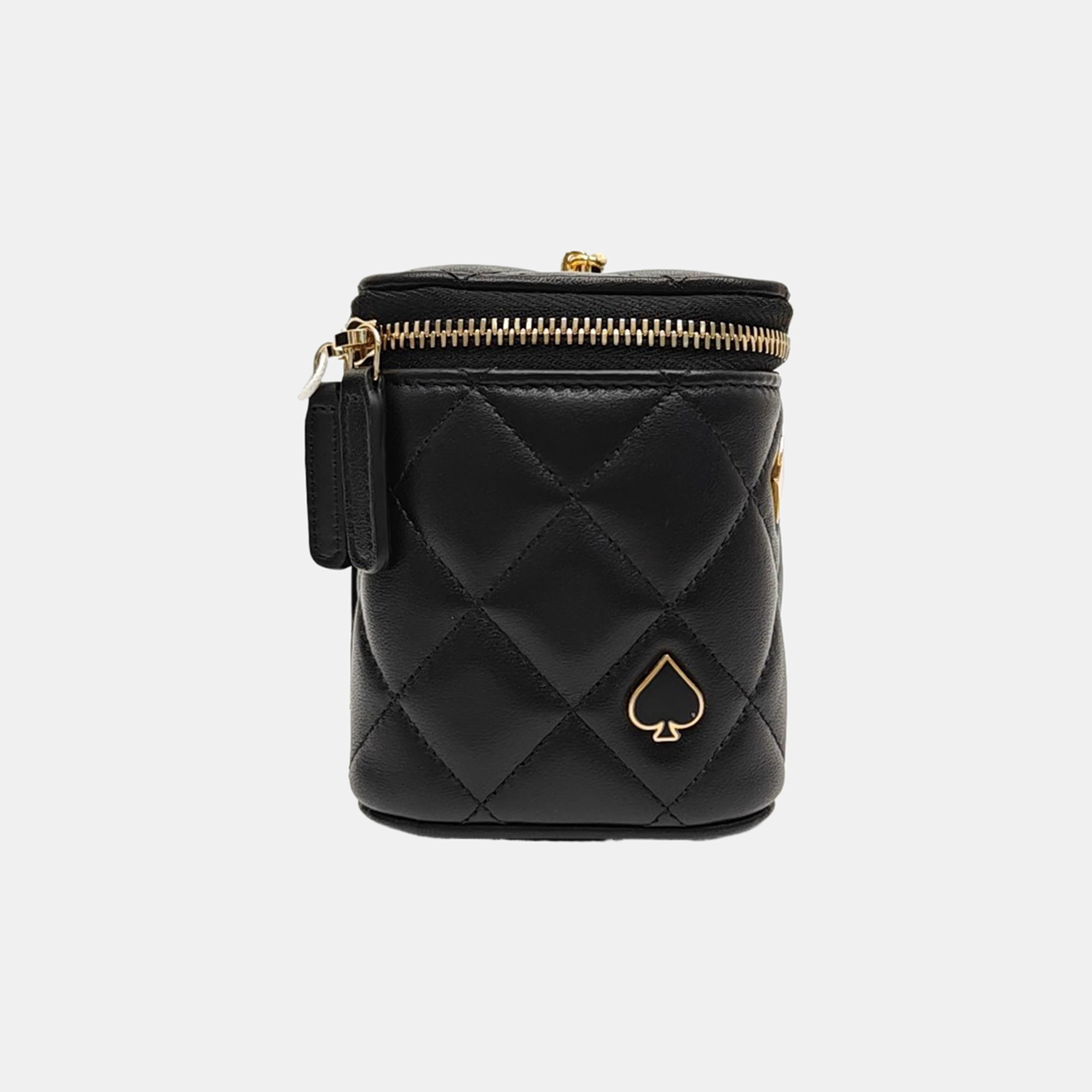 Quilted Lambskin Shoulder Bag Black