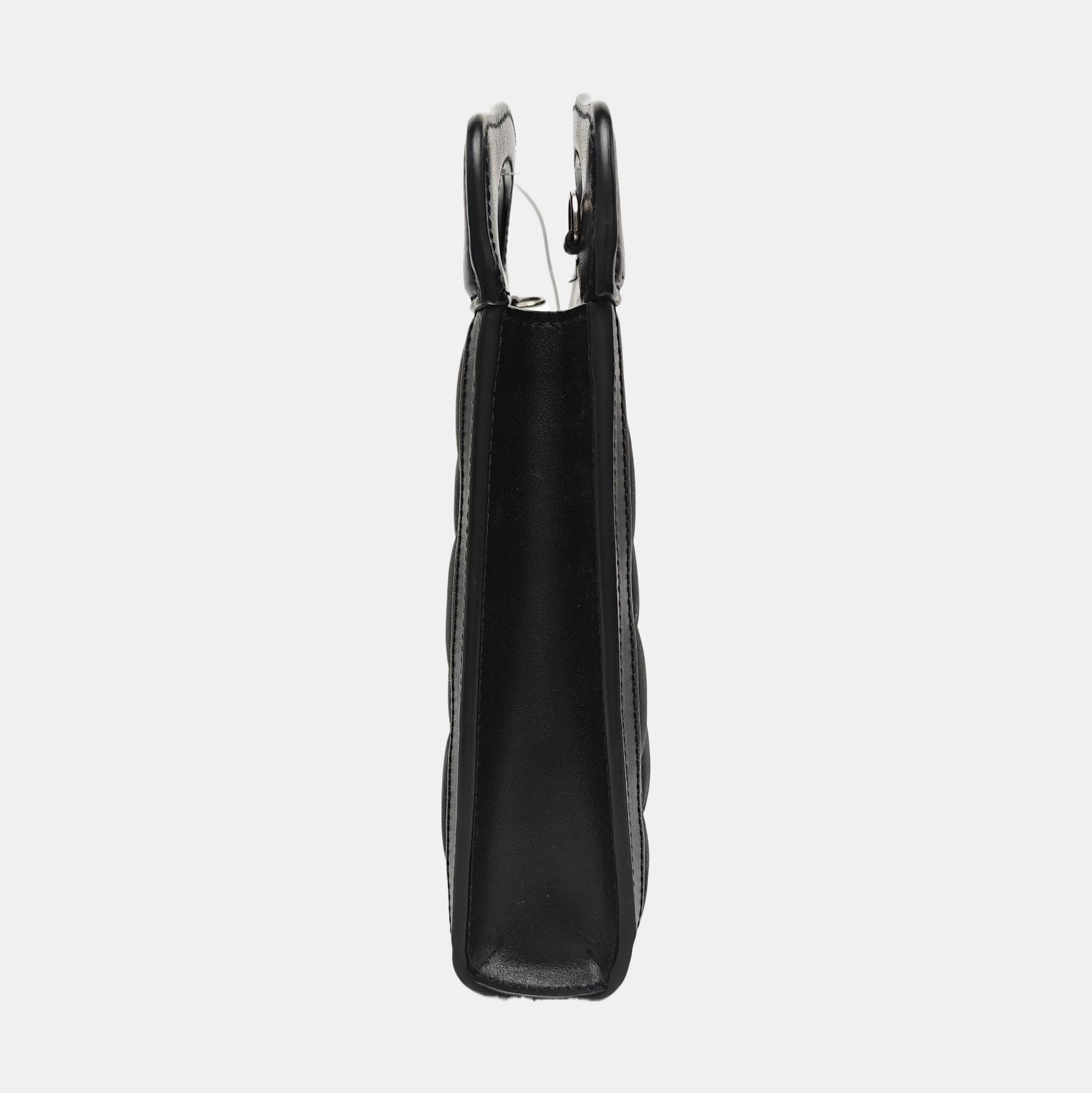 Quilted Calfskin Shoulder Bag Black