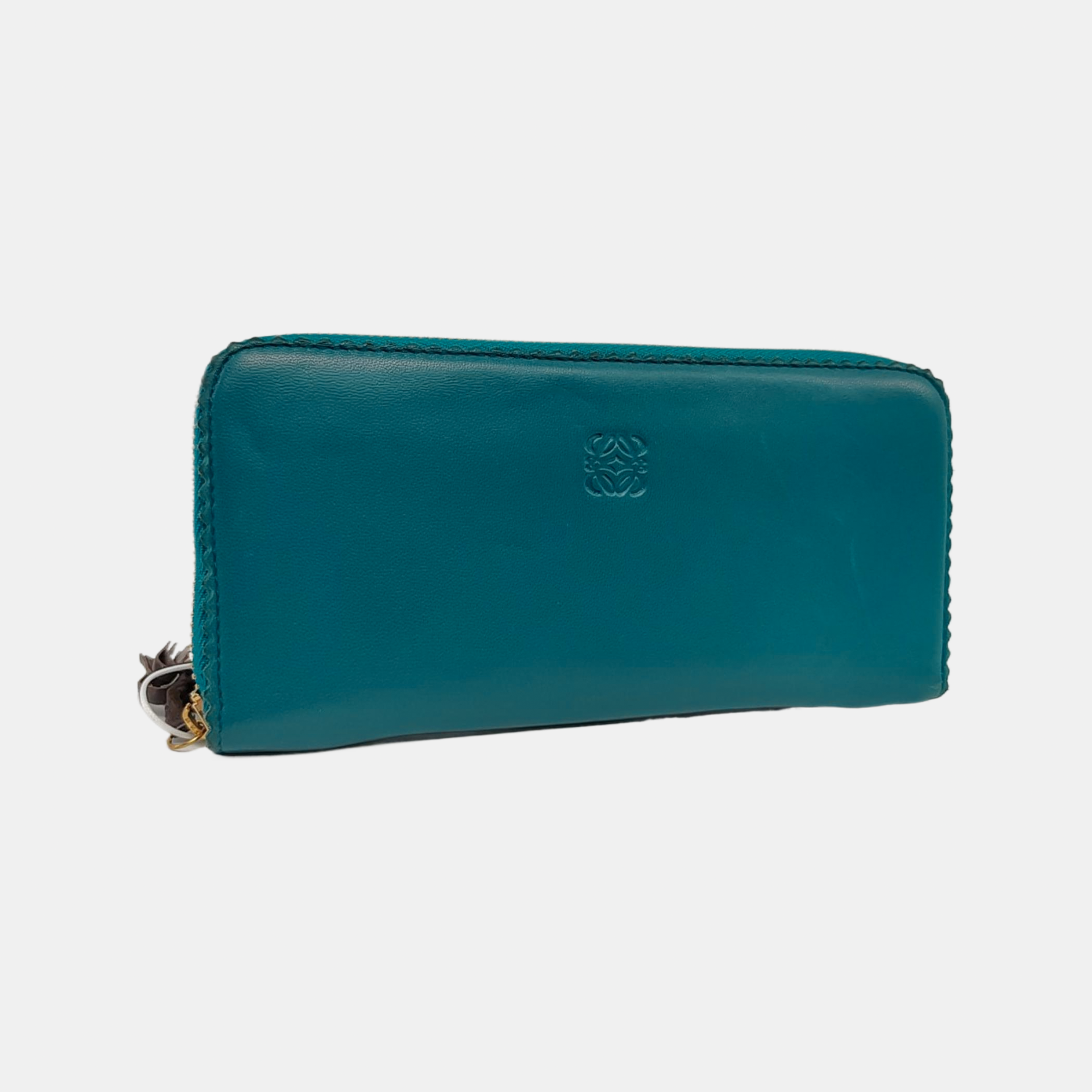 Brand Lambskin Blue Wallet