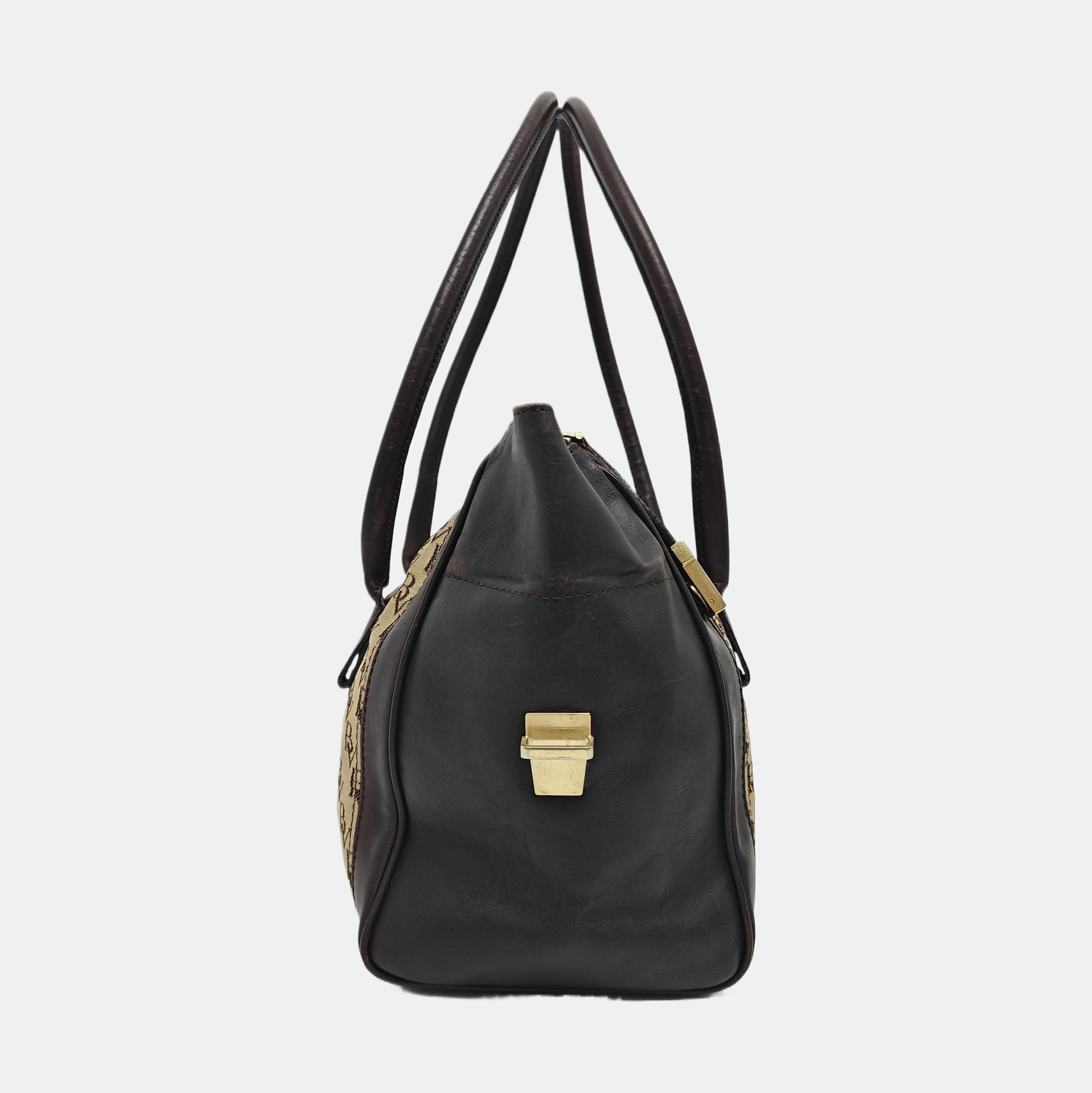 Canvas Top Handle Bag Brown