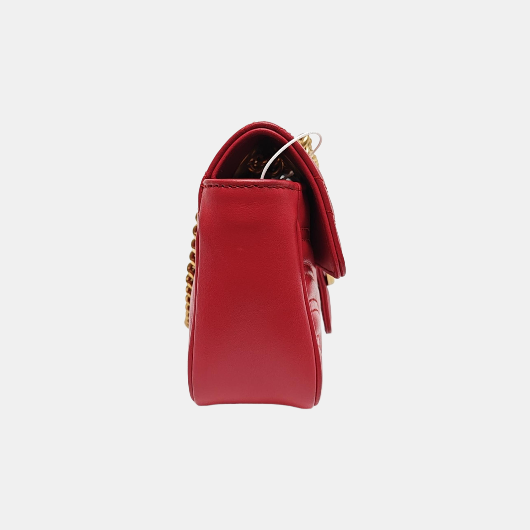 GG Marmont Small Quilted Calfskin Red