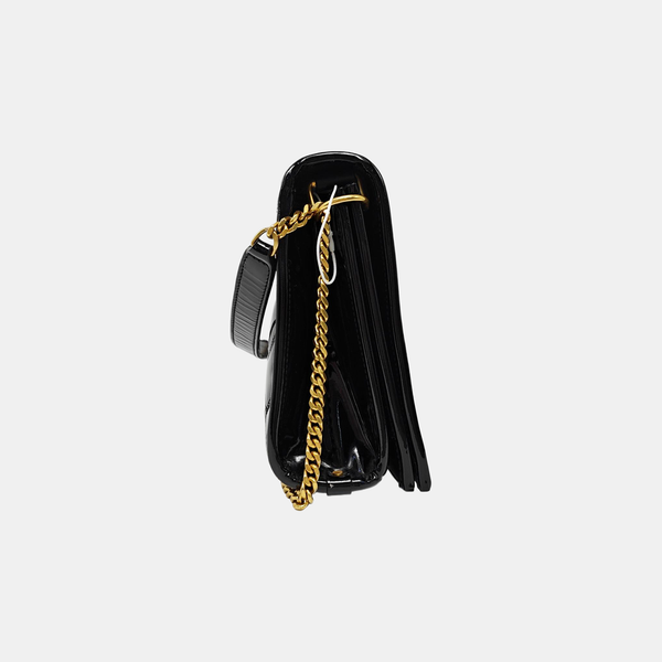 BECKY Mini Quilted Patent Calfskin Black