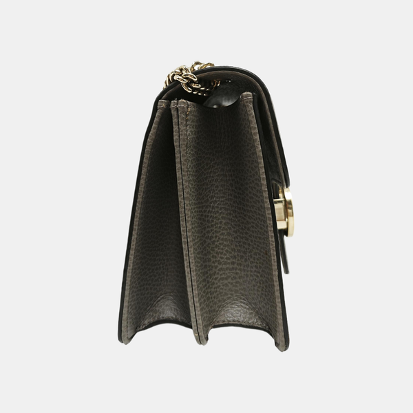 Interlocking G Small Calfskin Gray