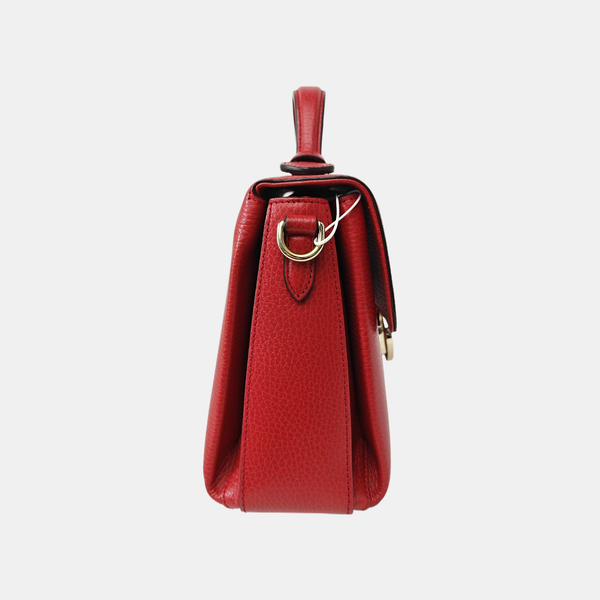 Interlocking G Large Calfskin Red