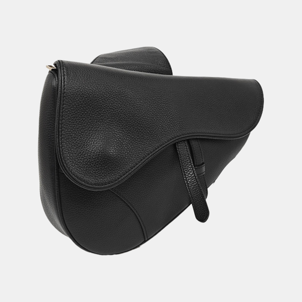 Saddle Medium Calfskin Black